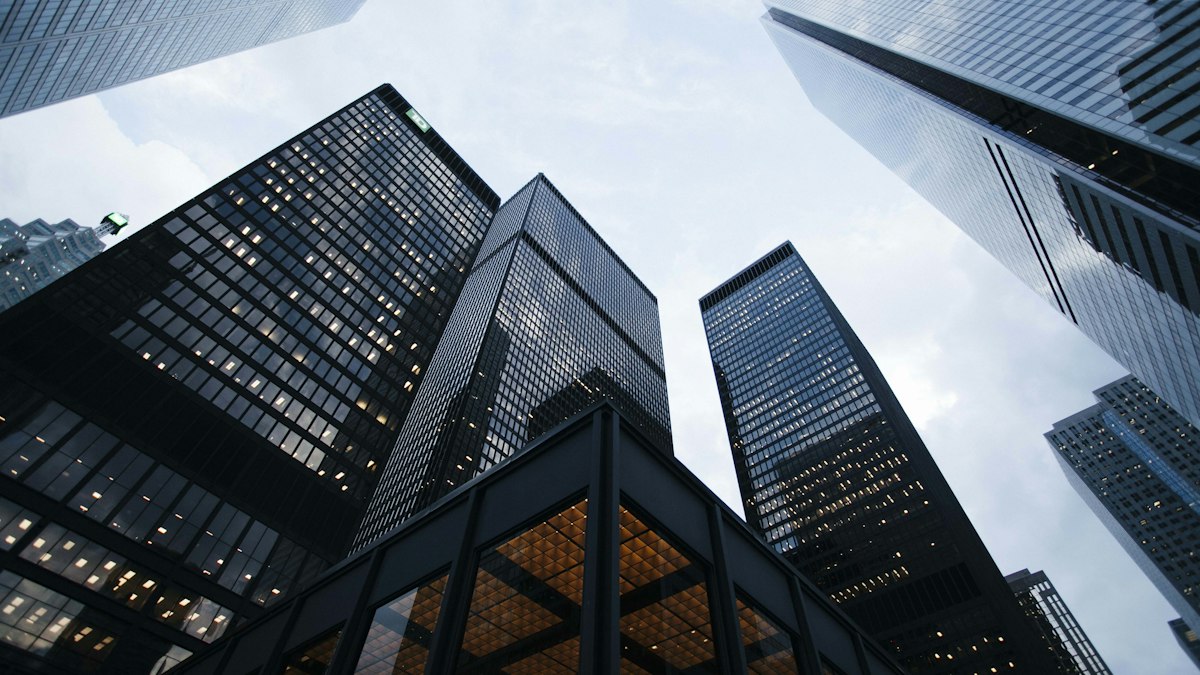 Illustrative skyline stock — not a summit photo