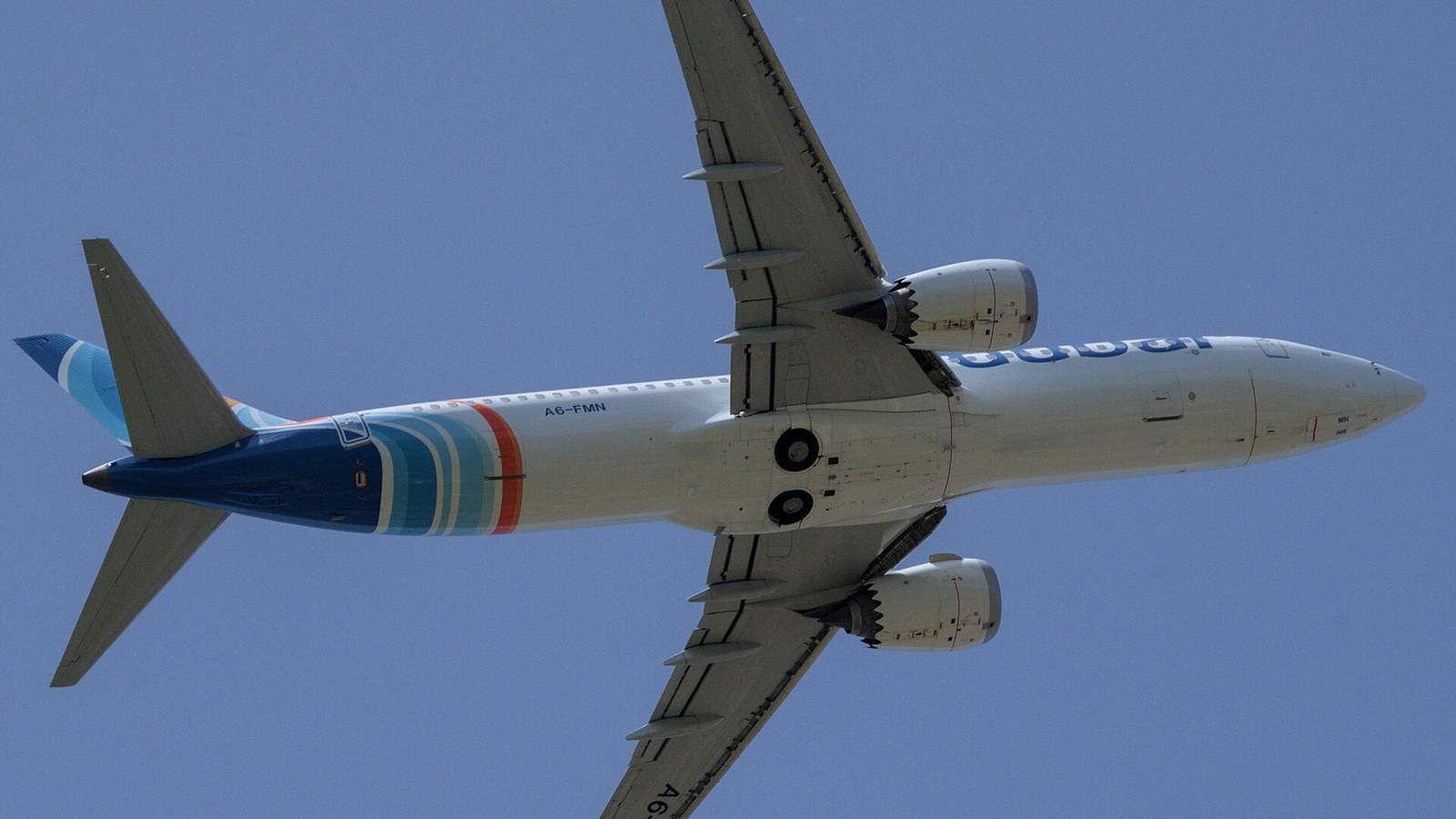 A Flydubai Boeing 737-8 MAX taking off from Pisa airport in 2024 (file photo; not the aircraft involved)