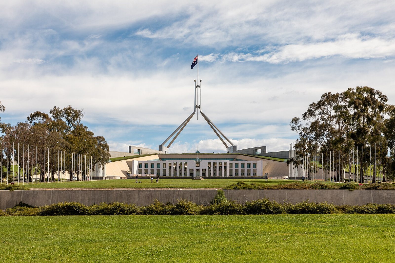 Parliament House in Canberra, Australia — illustrative