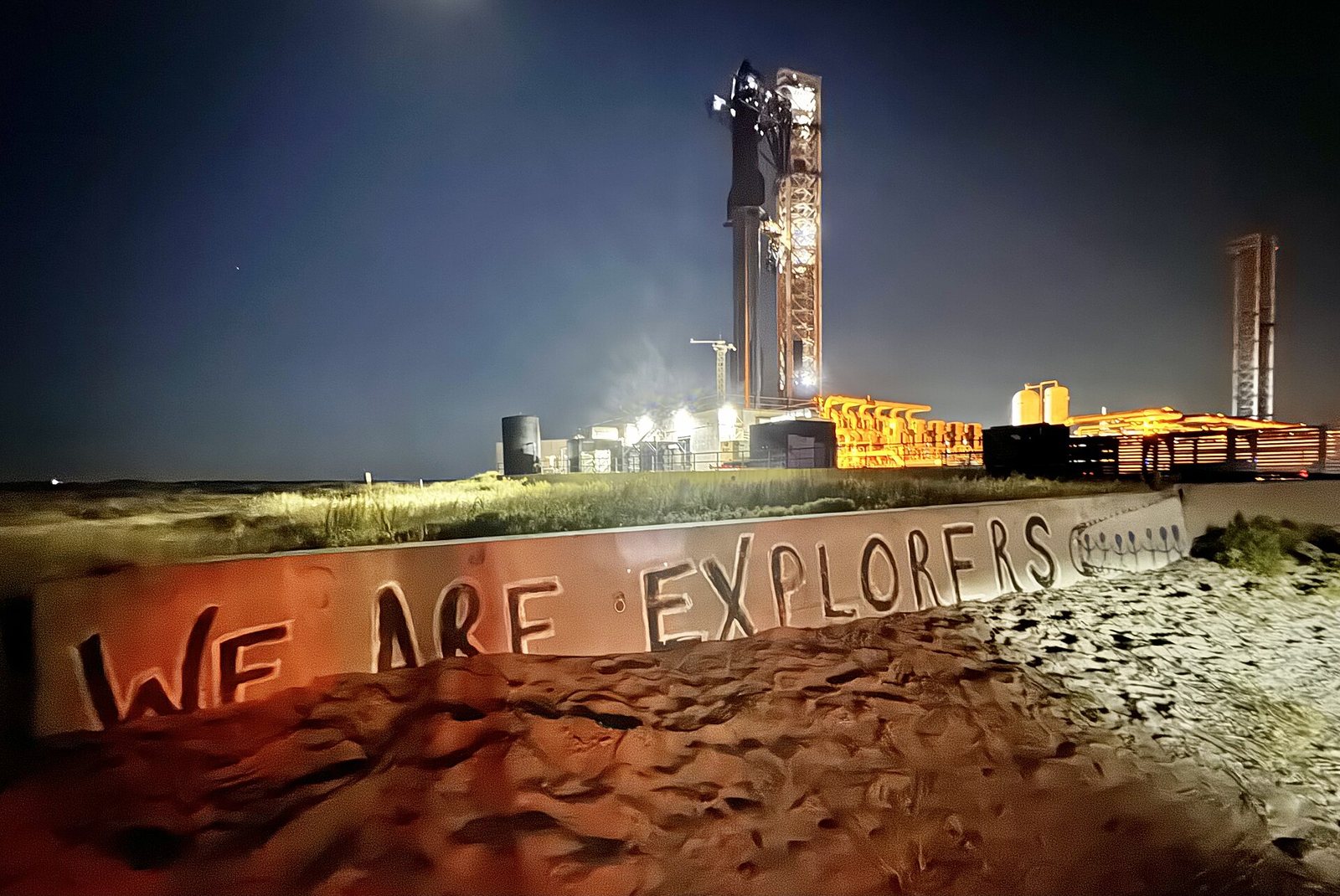 SpaceX's Starship on its Starbase launch pad before Flight 5 in October 2024 — illustrative, not Flight 14